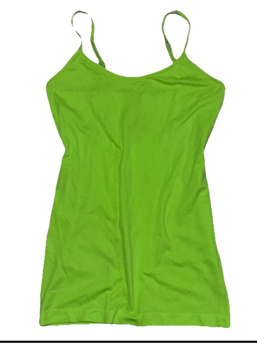 Y2K Bright Fluorescent Green CoquetteGirl Cami Top Tag Says SZ.XL Fits Like SZ.S